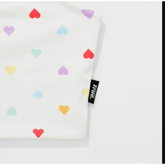 Crop top true multicolor with hearts - Picture 2 of 4